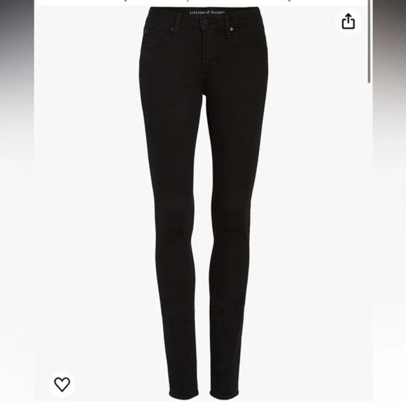 Black articles of society super soft skinny jeans size 25 in excellent condition - Picture 1 of 3